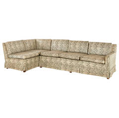 Vintage Faux Snakeskin Sectional Sofa