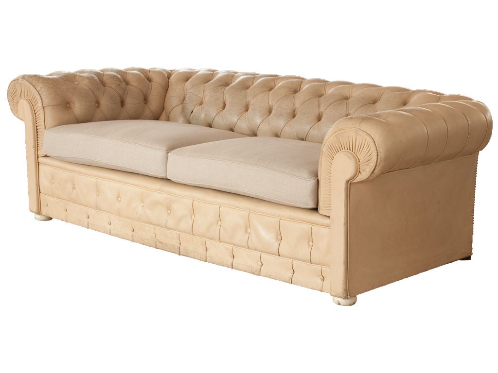 Vintage Leather Chesterfield Sofa At 1stdibs