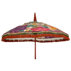 Vintage Flowered Umbrella