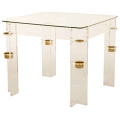 Vintage Lucite Game Table
