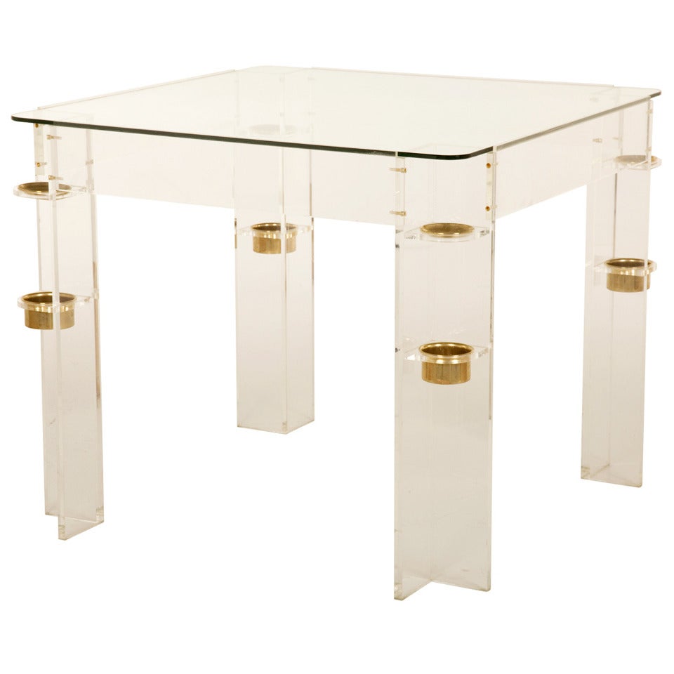 Vintage Lucite Game Table