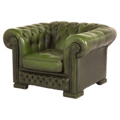 Vintage Green Chesterfield Chair
