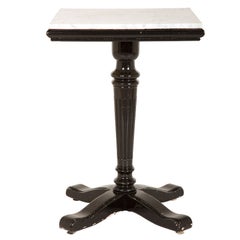 Vintage Marble-Top Cafe Table