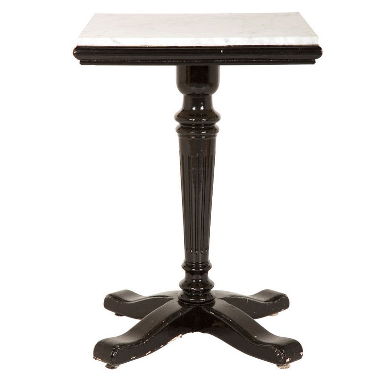 Vintage Marble Top Cafe Table At 1stdibs Vintage Marble Top Cafe Table For