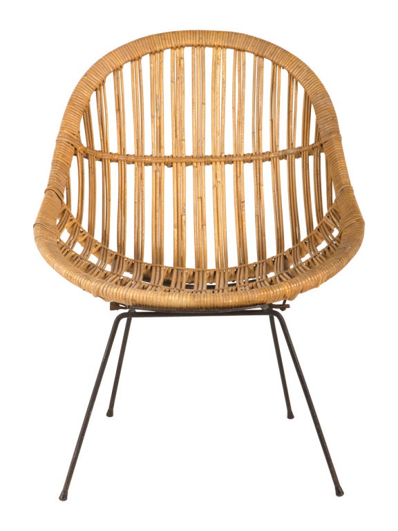 French Vintage Rattan Chair