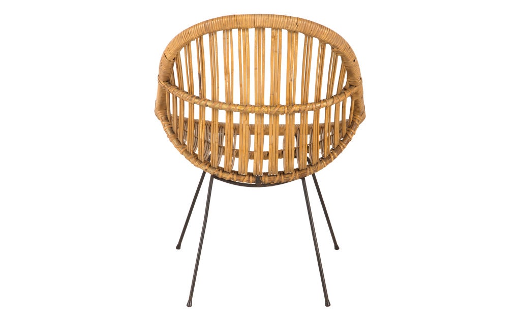 Metal Vintage Rattan Chair