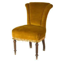 Antique Velvet Side Chair