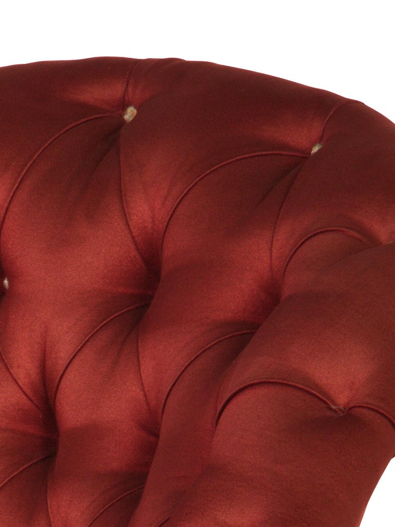 19th Century Antique Red Tufted Chair