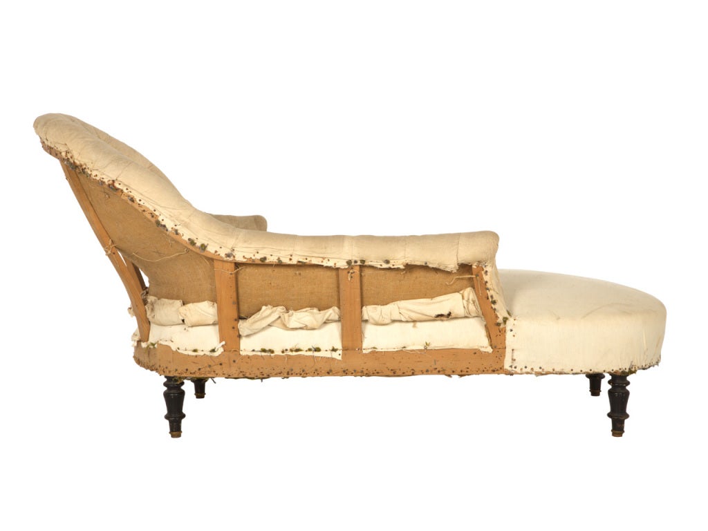 19th Century Antique Unupholstered Chaise Longue
