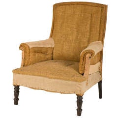 Antique Burlap Unupholstered Armchair