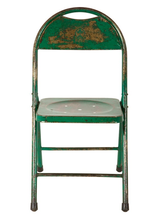 vintage metal folding chairs
