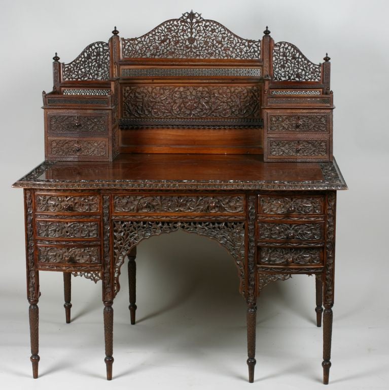 A 19th century Anglo Indian rosewood writing desk