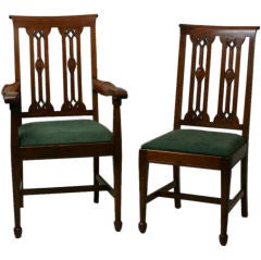 Antique Set of eights dining chairs