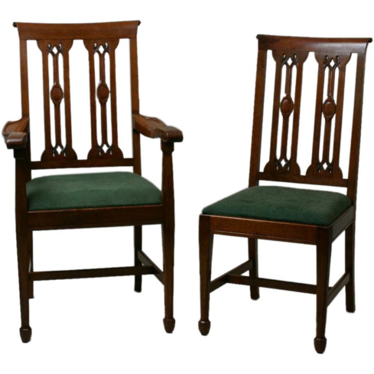 Set of eights dining chairs For Sale