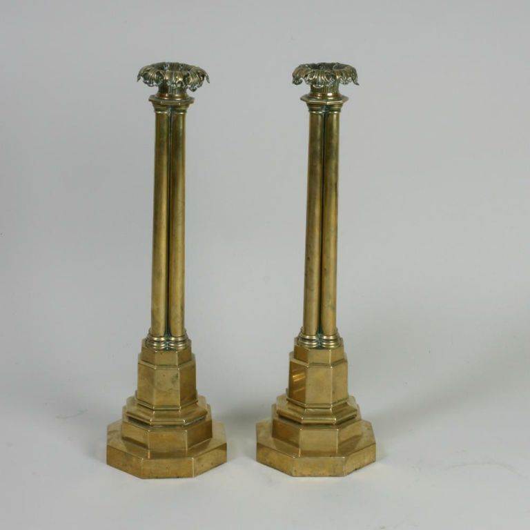 Pair of Brass Lamps
