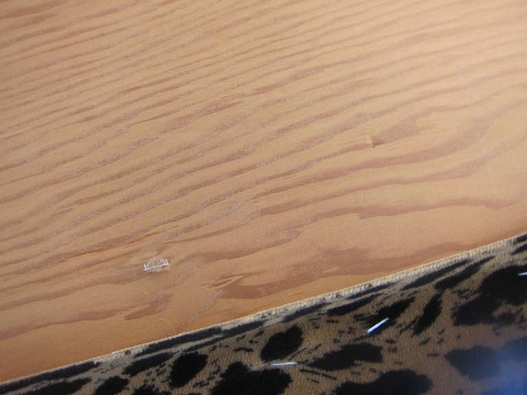 Hollywood Regency Elaborate Antiqued Frame Leopard Print Bench 2