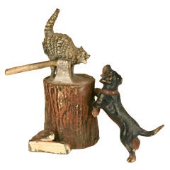Vienna Bronze Cat & Dog Miniature