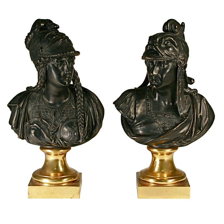 Pair of Leon. Pilet Roman Busts