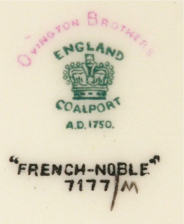 20th Century Set of 10 Coalport 