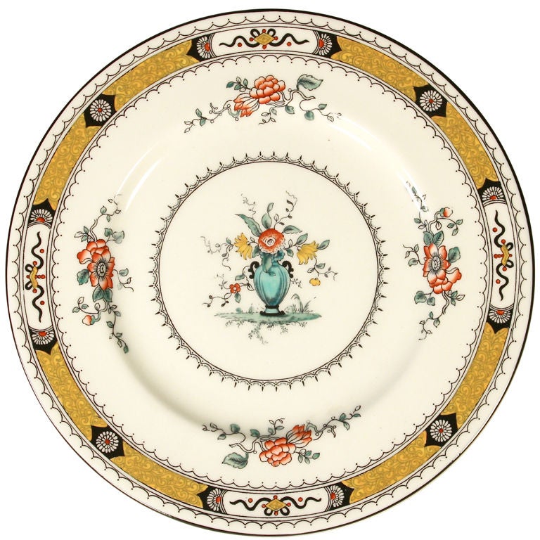Set of 10 Coalport "French-Noble" Dinner Plates