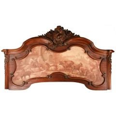 French Carved & Painting Painted Panel, Wall Hanging