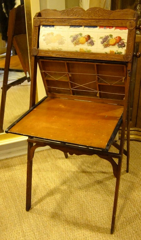 Antique Portable School Boy Easel, desk Inscribed Family History 4