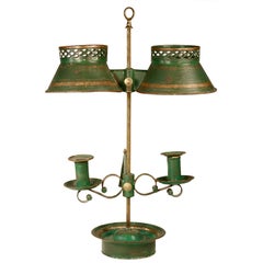 Antique 19th Century Tole Candle Lamp