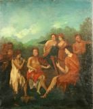 "The Love of Music" classical scene, painting/picture on canvas