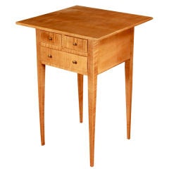 Late 18th Century American Tiger Maple Side Table