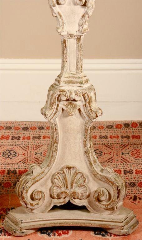Pair of Carved Rococo Floor Lamps In Good Condition In San Francisco, CA