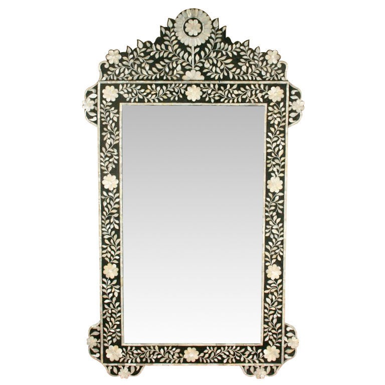 Large Anglo-Indian Mother-of-Pearl-Inlaid Mirror