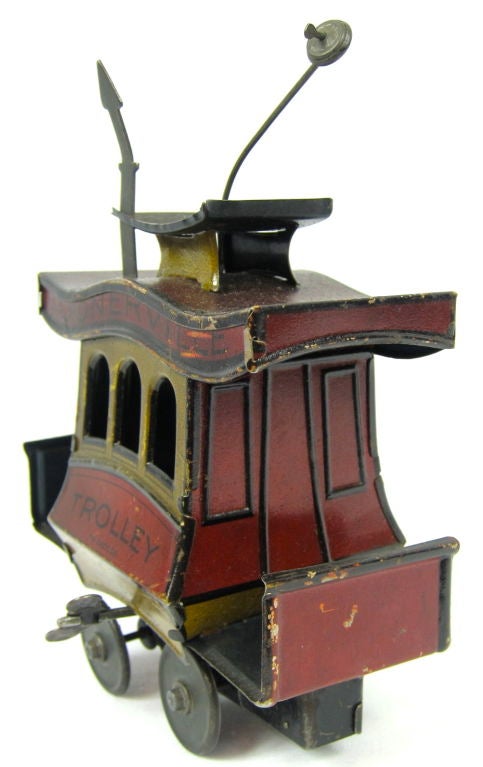 20th Century 1922 Tin Toonerville Trolley Windup Toy Made In Germany