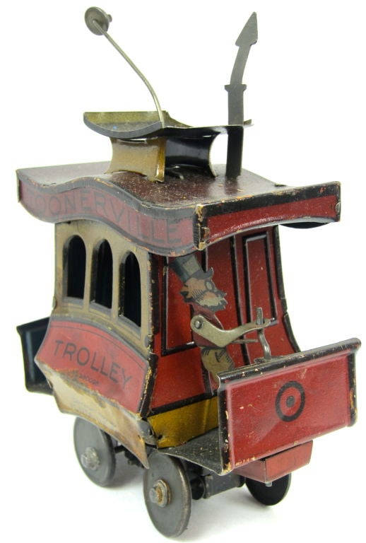 1922 Tin Toonerville Trolley Windup Toy Made In Germany 1