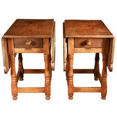 Pair of Low Dutch Drop-Leaf Tables