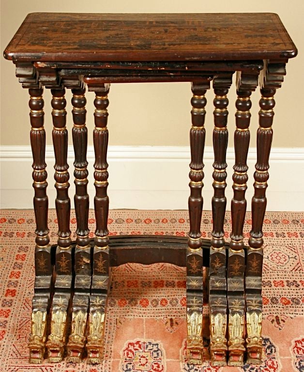 Set of Chinoiserie Nesting Tables