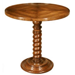 Walnut Spiral-Turned (Barley Twist) Pedestal Table Walnut Spiral-Turned (Barley Twist) Pedestal Table
