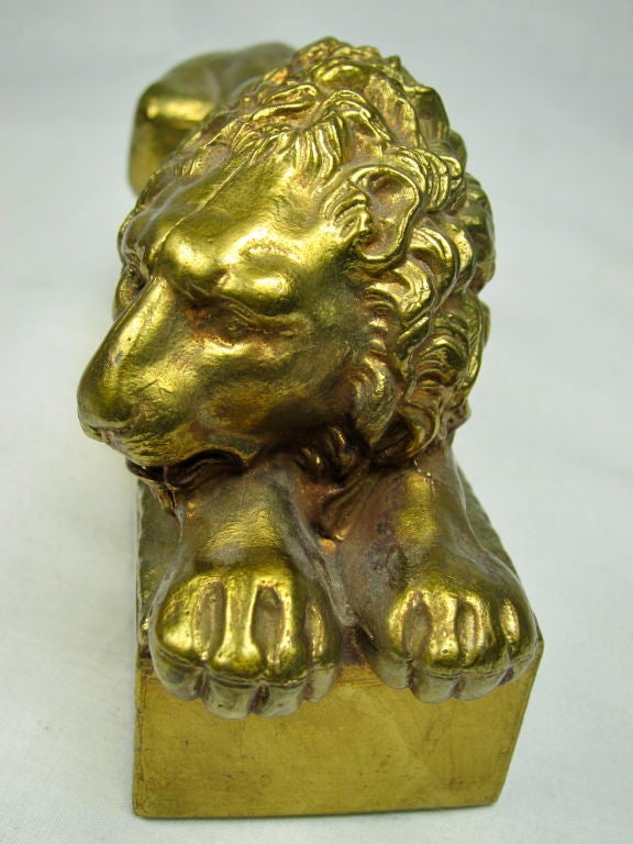 Pair Of Antonio Canova (copy) Lion Book Ends 2