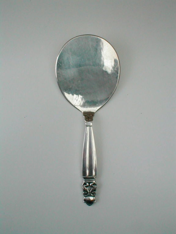 Set of Four Georg Jensen Sterling Silver Acorn Serving Pieces