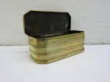Brass Box with Filigreed Hinged Lid