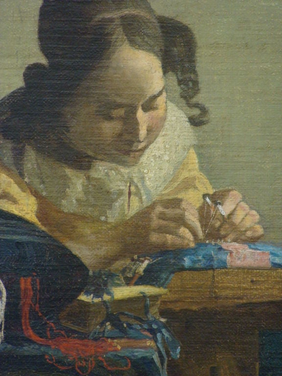 Frederick Carl Smith, portrait study/copy Vermeer's Lacemaker