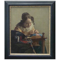 Frederick Carl Smith, portrait study/copy Vermeer's Lacemaker