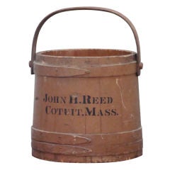 Antique Bucket, Firkin, Shaker, Primitive, Naive Cotuit, New England