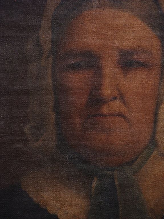 19th Century Oil Portrait of a Lady, 19th Century American