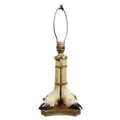 Vintage 1940s Taxidermy Deerfooted Lamp