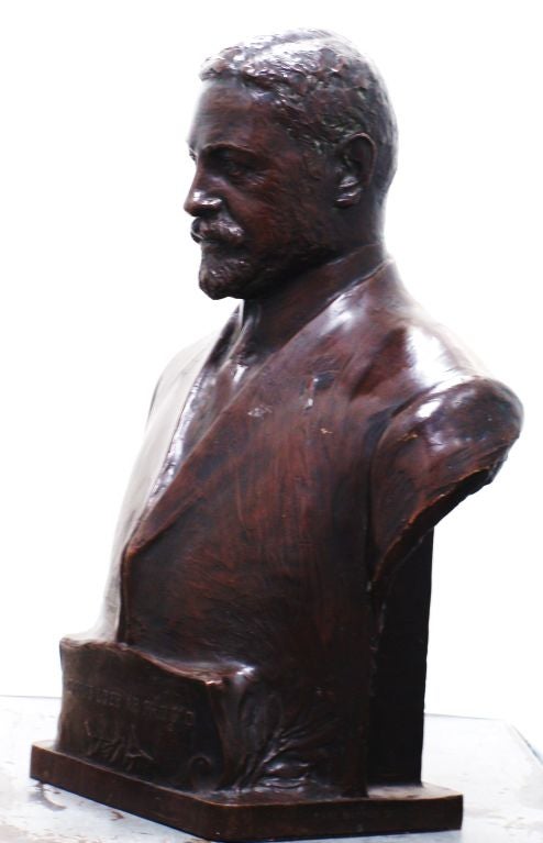 American Bronze Bust of Morris Loeb by Karl Bitter