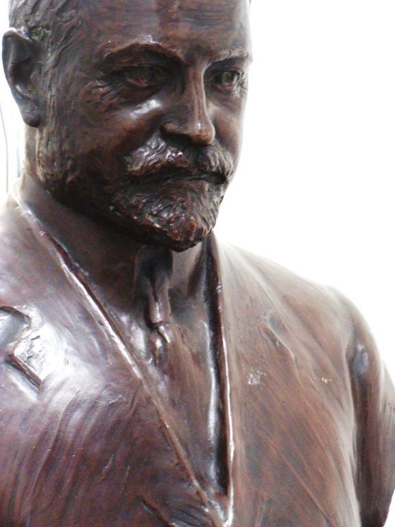 Bronze Bust of Morris Loeb by Karl Bitter In Excellent Condition In San Francisco, CA