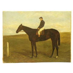 Equestrian Oil Painting, Horse/Jockey and Rider