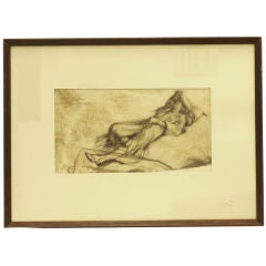Sigmund Abeles Charcoal drawing, 1966