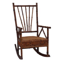 Vintage Bamboo Rocking Chair