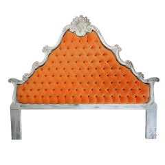 HOLLYWOOD REGENCY OPULENT DRAPER STYLE KING TUFTED HEADBOARD